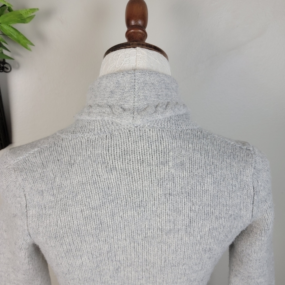 Anthropologie Leifsdottir Wool Shawl Neck Button Pin Tuck Cardigan Sweater XS - Picture 9 of 15